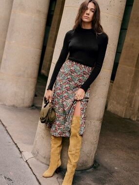 Sezane Tabata skirt - California print -size 40